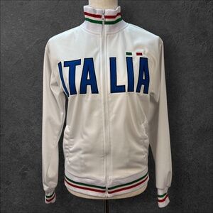 Italia Track Jacket Womens XS Athletic Football Soccer Euro Sport Y2K Streetwear